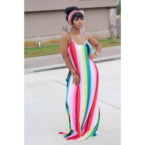 Cristi Maxi Dress White,yellow,green