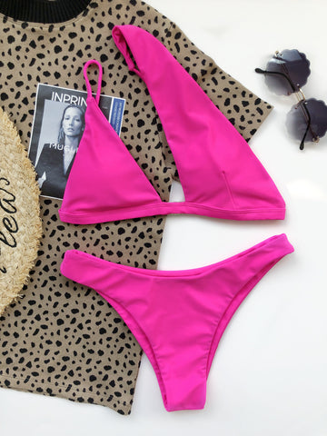 sexy and solid brazillian bikini set