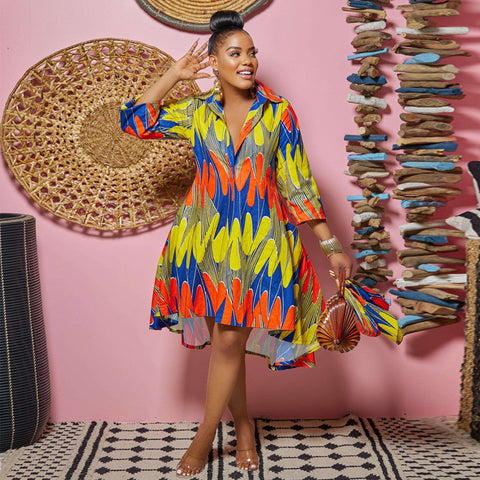 Uptown Girl Summer Dress Multicolor