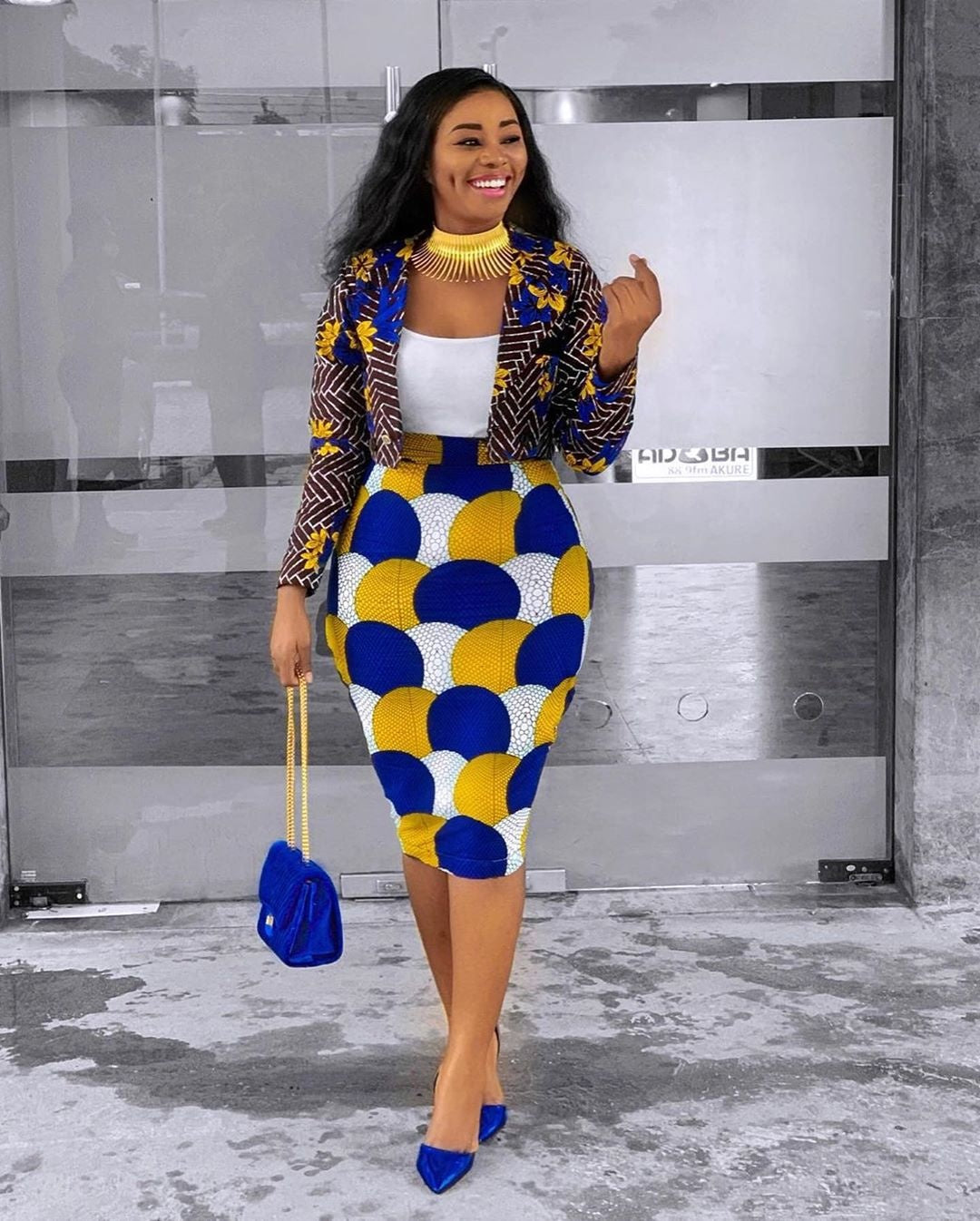 Exquisite African Apparel Midi Skirt Set