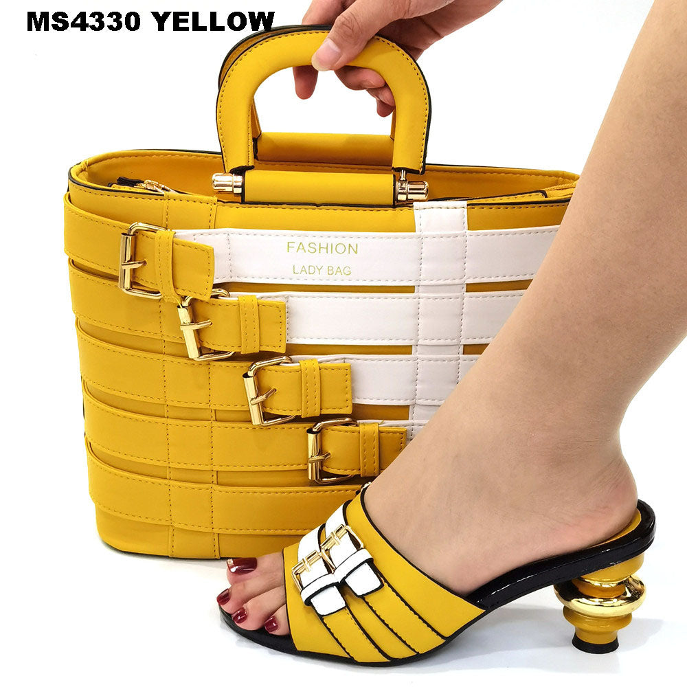 Yellow Madam President Purse & Shoe Set