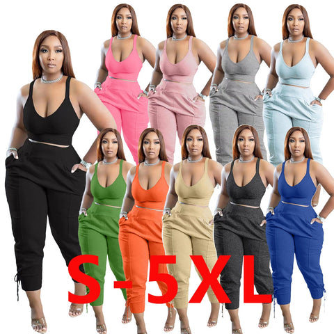 Crop Tank Top & Pant Set