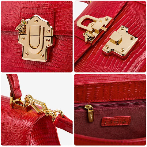 Serpentine Lock Handbag
