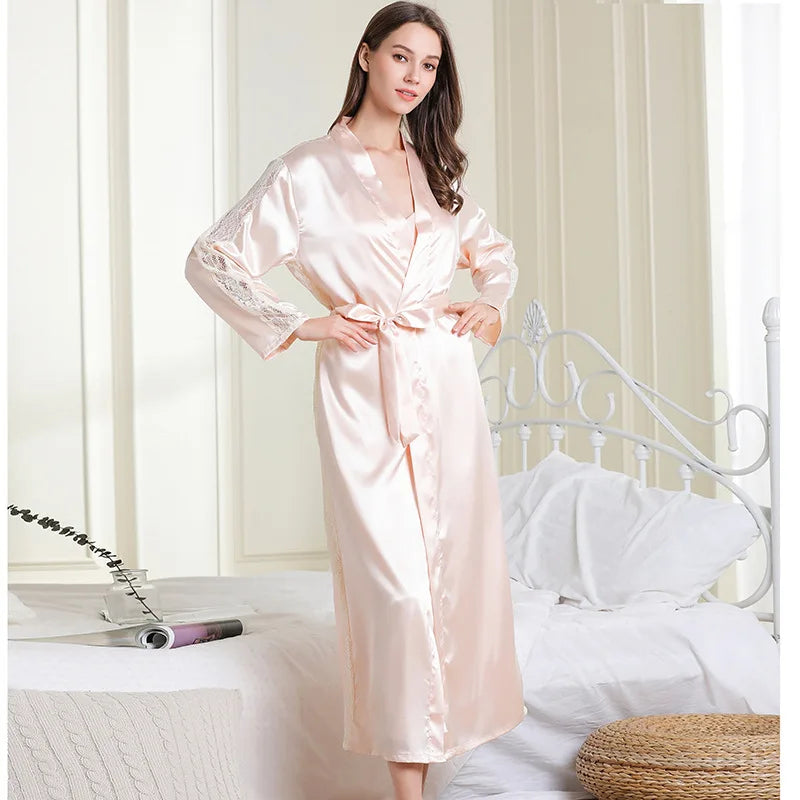 Satin Dreams Robe Set Champagne