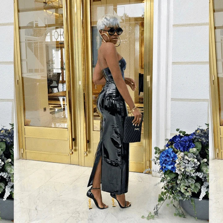 Posh Chic Slit Maxi for the Ultimate Party Stunner