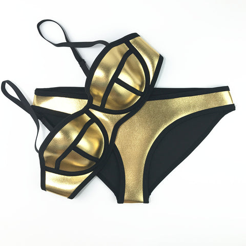 Mercedes Gold Bra and Panty Set