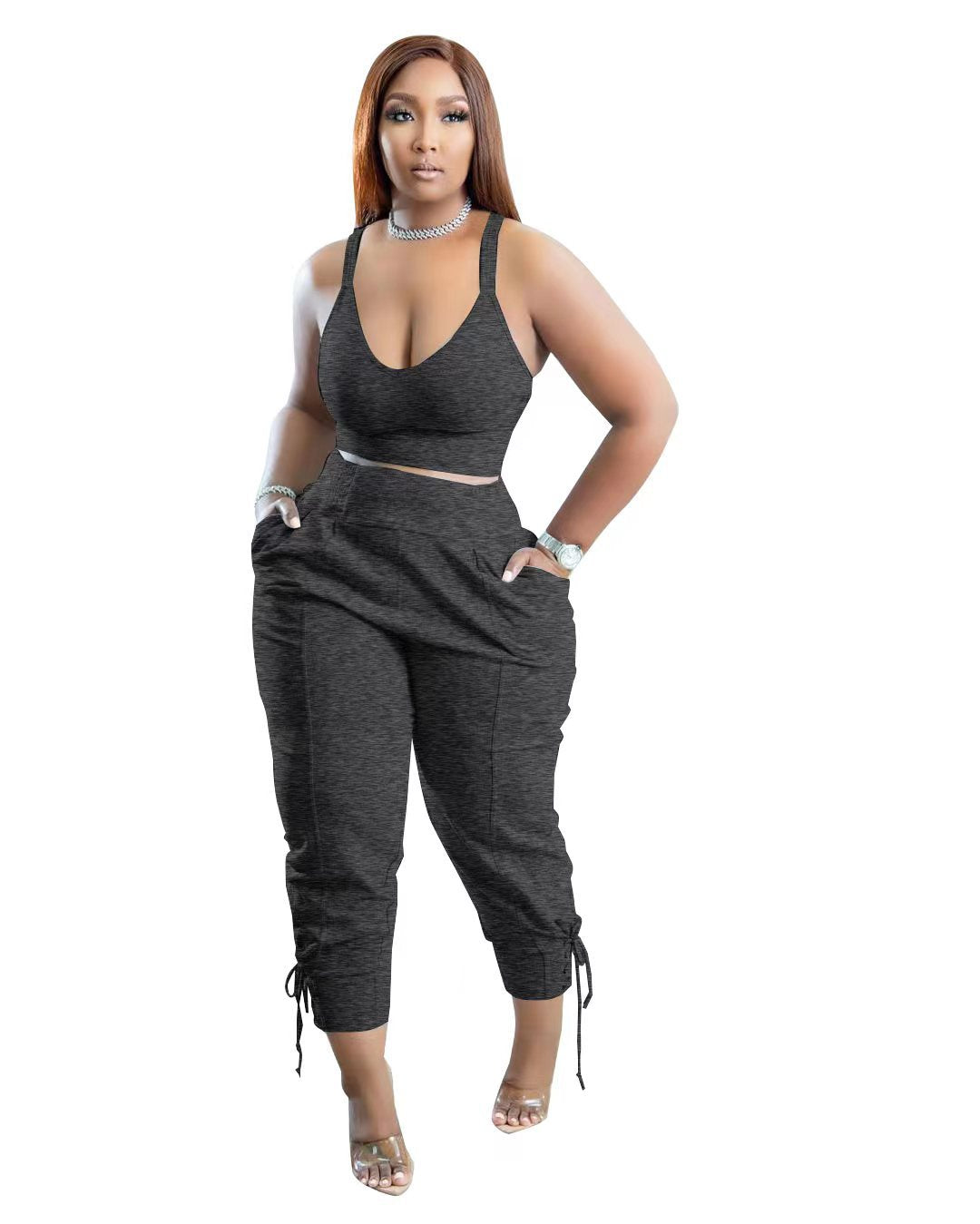 Crop Tank Top & Pant Set