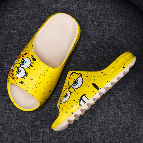 Yellow Customize Logo Foam Runner Slippers