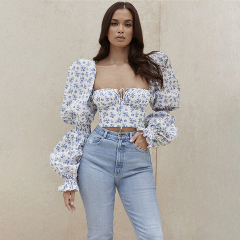 floral crop top for women
