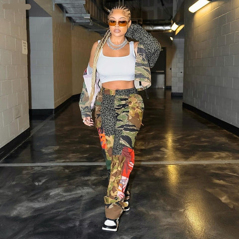 Fall in Line Autumn Camo Cargo Pants Women