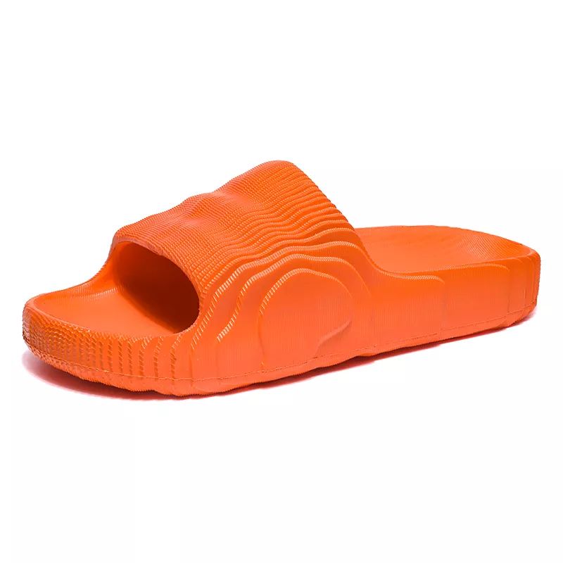 Orange Slides Sandals Trendy Footwear
