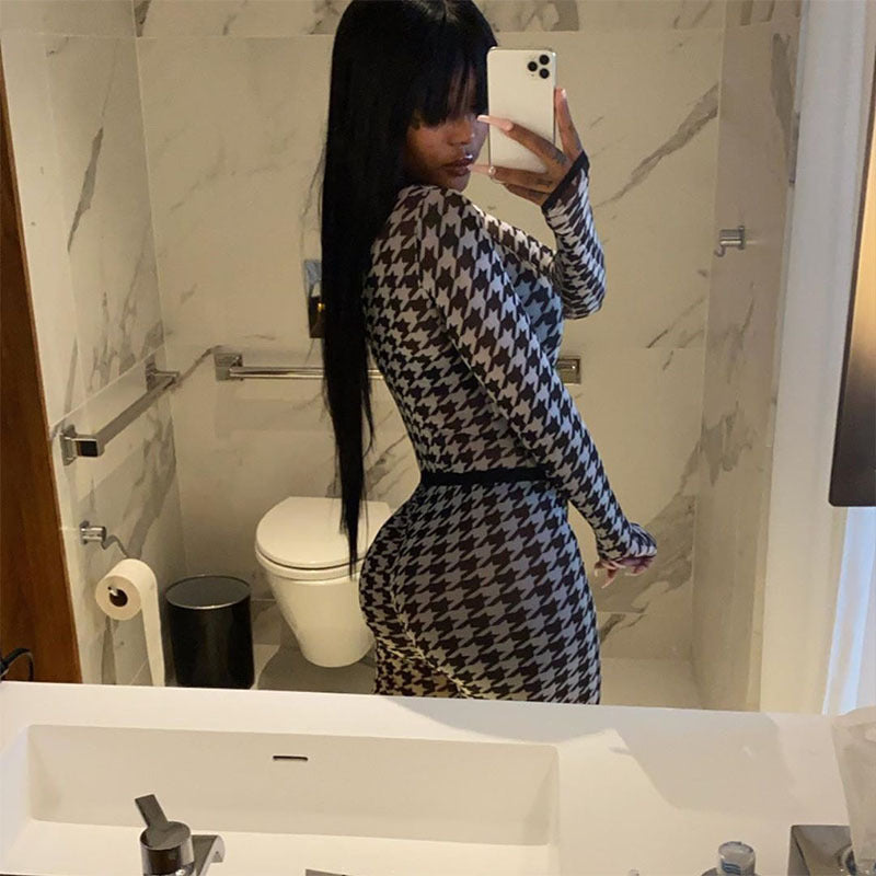 Print See Through Rompers 2 Pieces