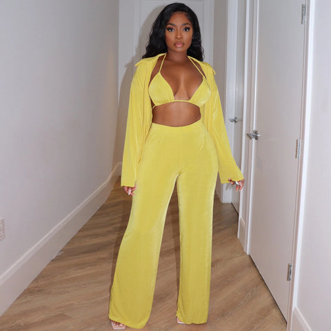 3-piece-bell-bottom-set yellow for women