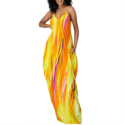 Yellow Lily Loose Summer Dress