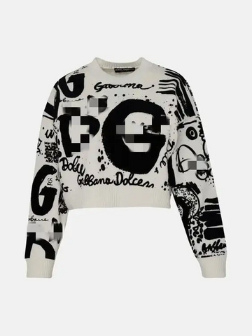 Women Crew Neck Crop Knitted Sweater