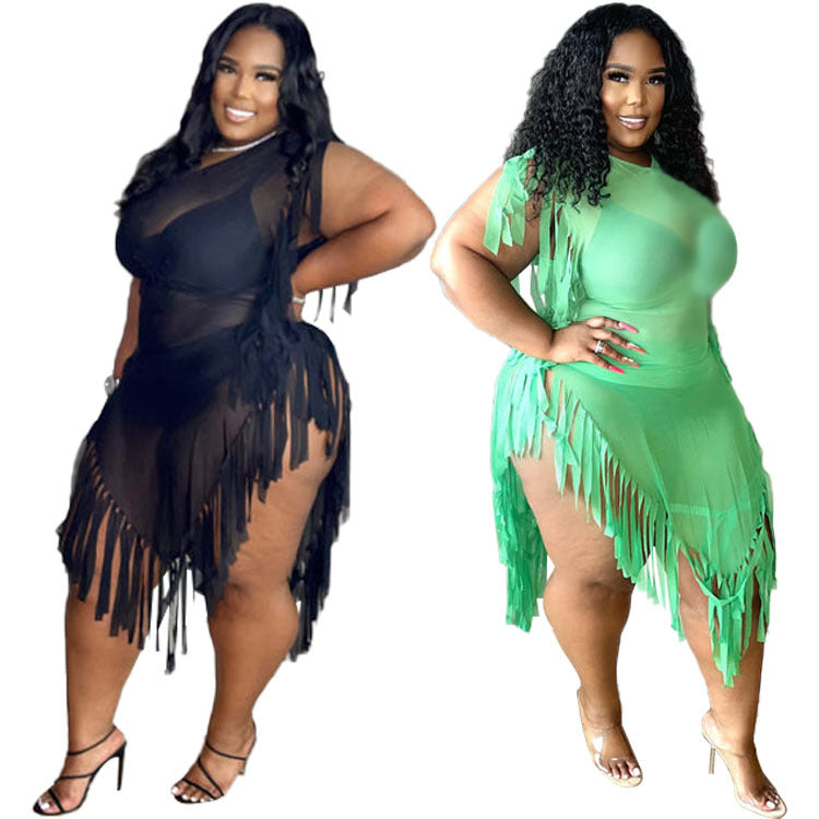 See-through African Plus-size Dress
