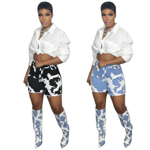 Milk-High Waist Shorts