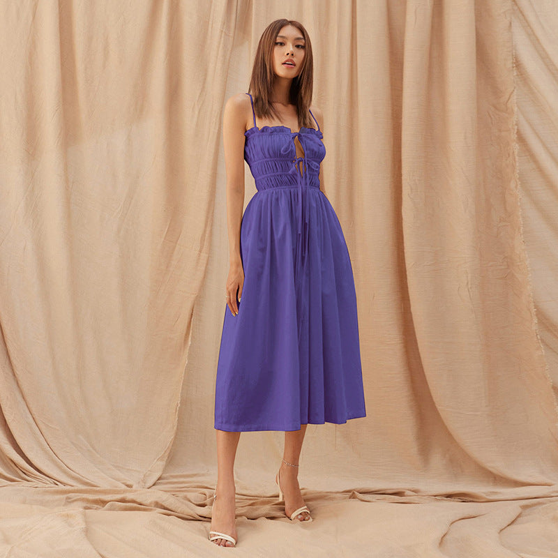Sunlit Charm Summer Dress Purple