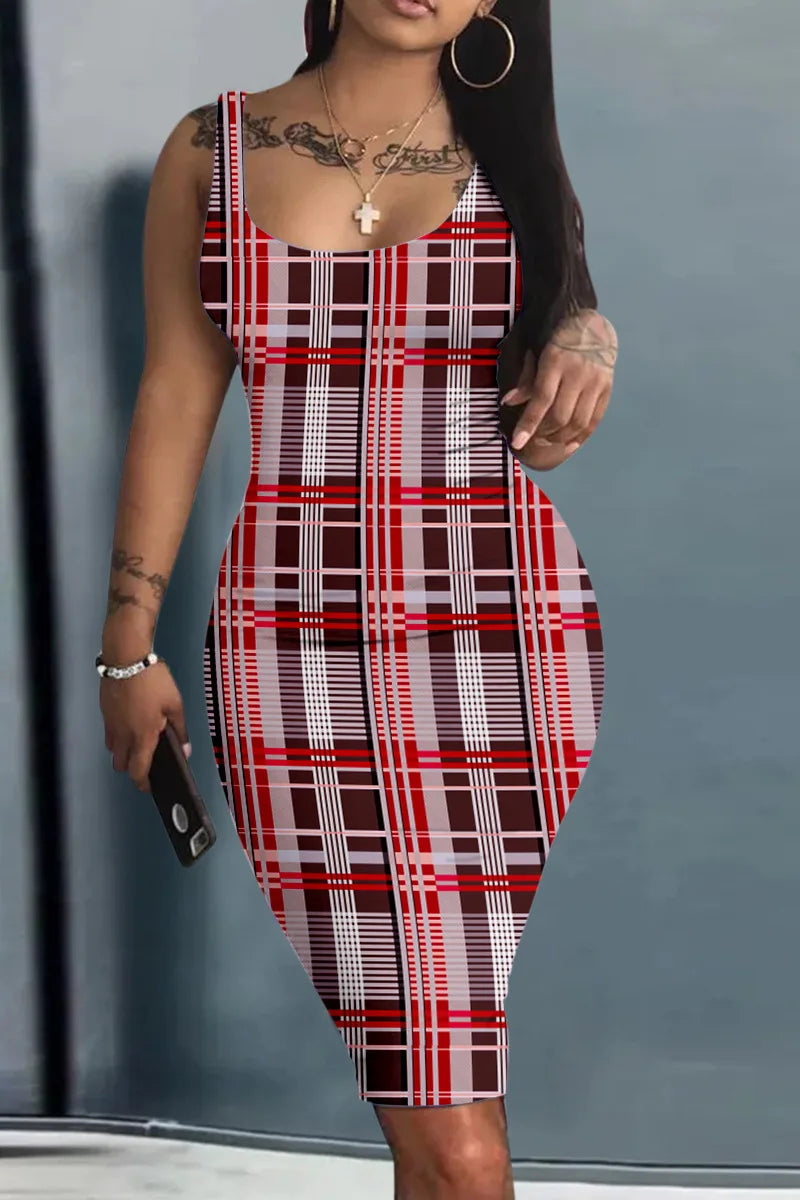 crotchet sleeveless bodycon dress