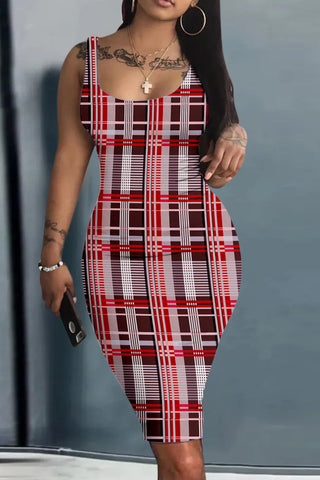 crotchet sleeveless bodycon dress