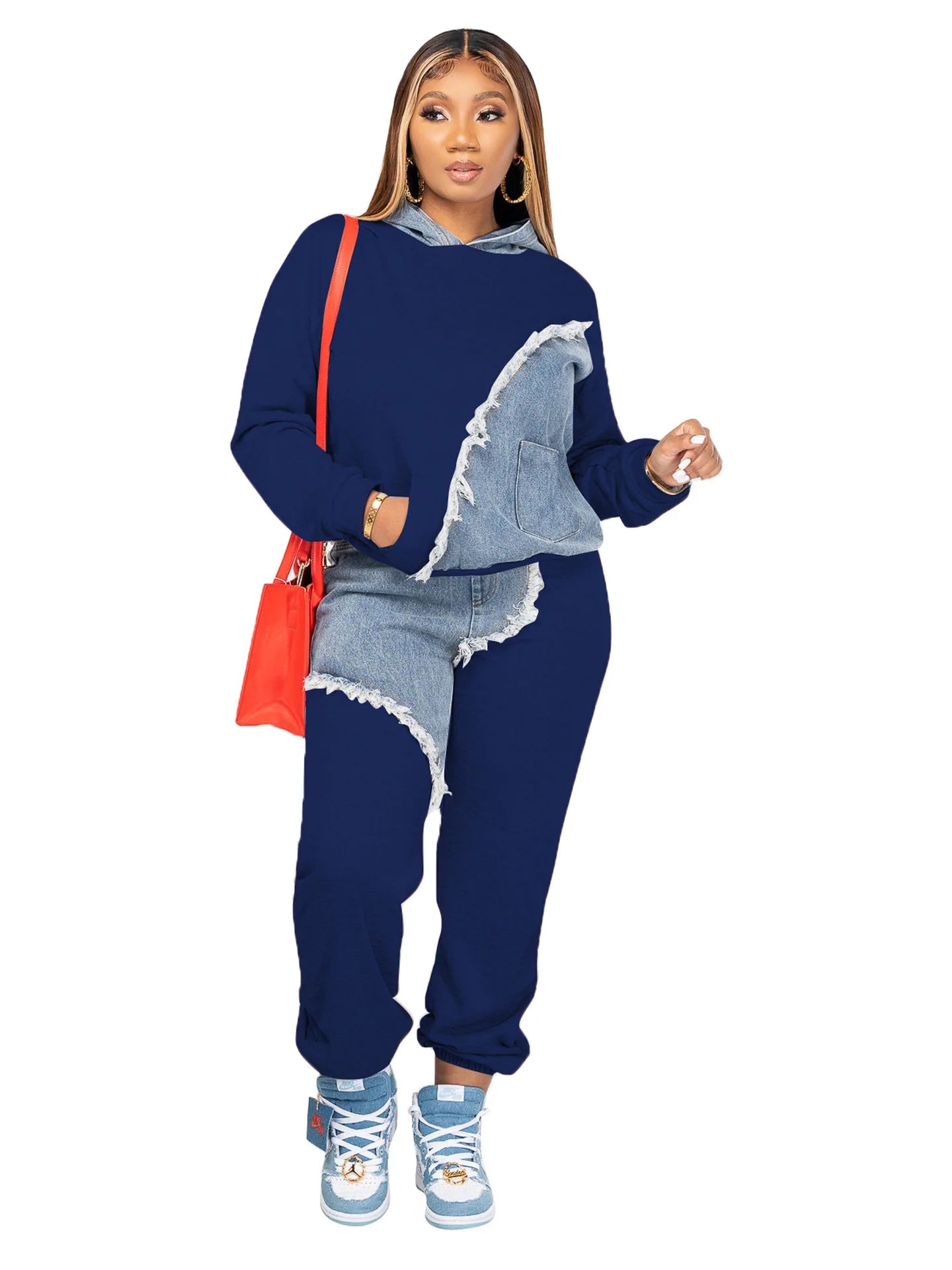 Casual Hoodies Long Sleeve Top and Pant Set