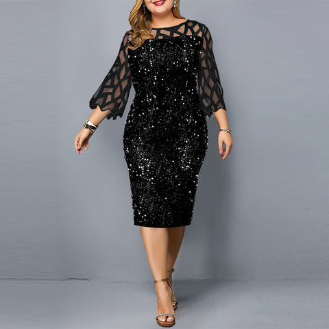 Women's Sequin Dress Black
