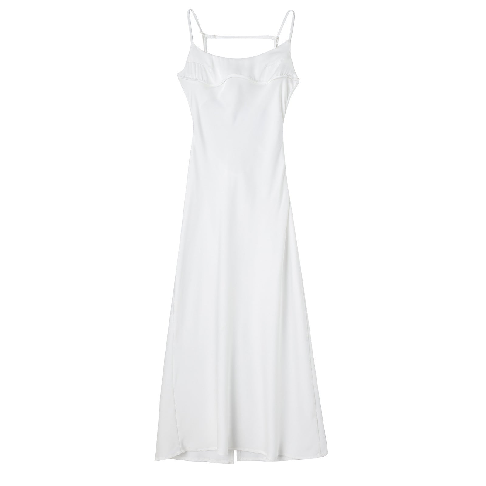 White Angelic Satin Cami Dress