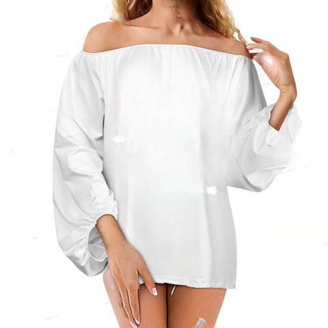 Tribal Style Oversize Dress White