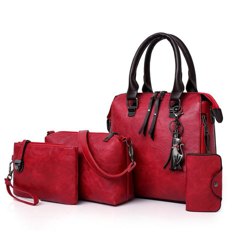 Luxe Escape Red Tote Bag Set