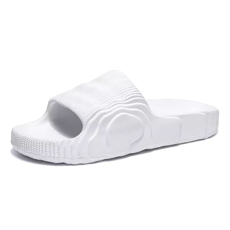 White Slides Sandals Trendy Footwear