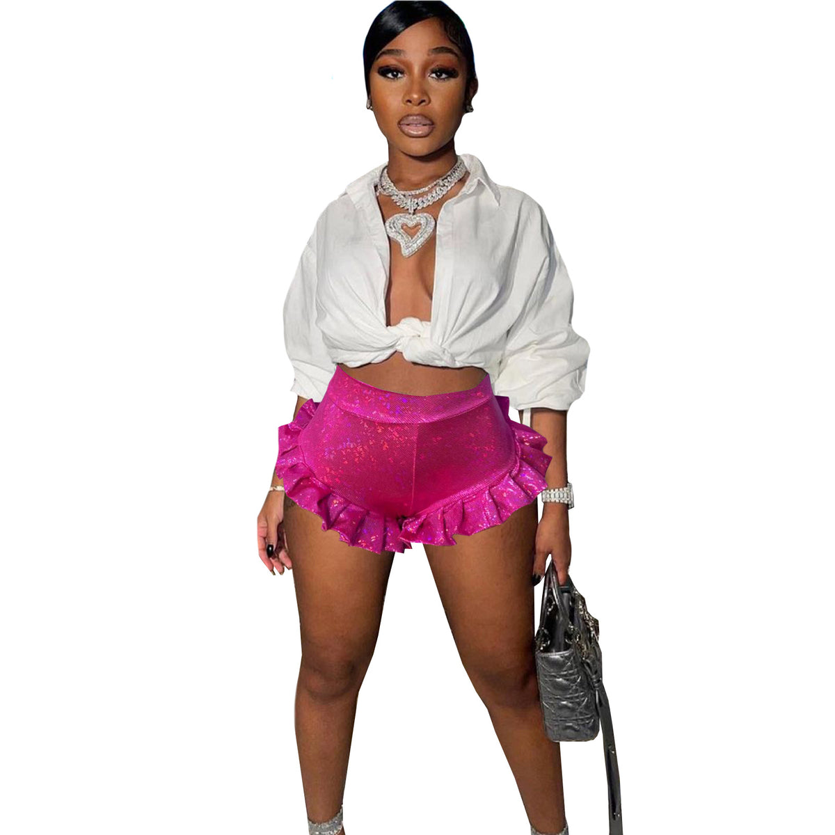 Summer Ruffled High Waist Shorts  | Cultureheaven.com