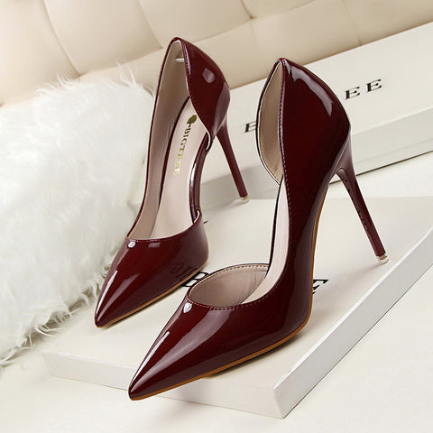 Maroon Office Stiletto Heels 