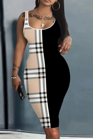 crotchet sleeveless bodycon dress