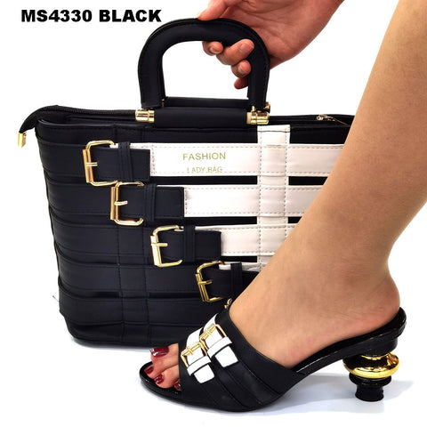 Madam President Purse & Shoe Set Black