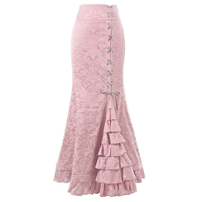 Elegant Victorian Ruffled Skirt 