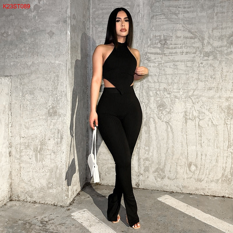 Women Lacey Snatched Leggings Set