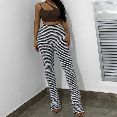 Furr-Ever Fit Striped Pants
