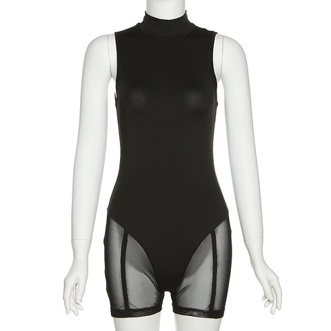 Sleeveless Elegant Black Bodysuit  | Cultureheaven.com