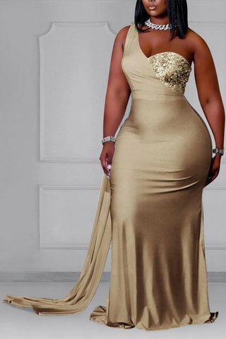 Sexy Plus Size Party Bodycon Evening Maxi Dress