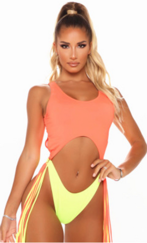 Drawstring Tassels Bikini