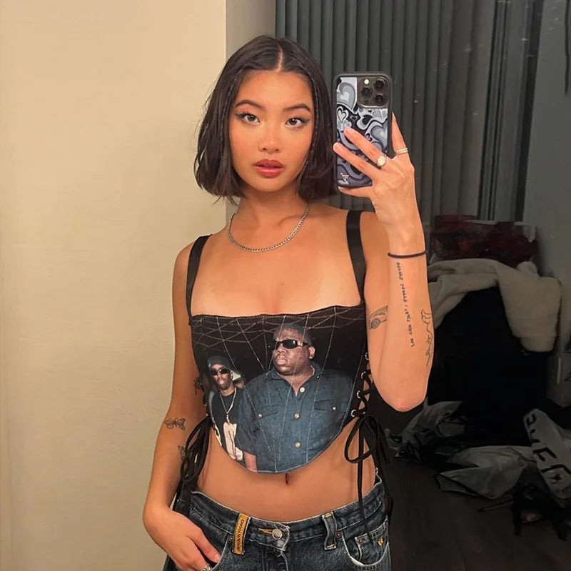 Hip Hop Icons Corset Black