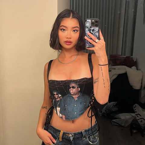 Hip Hop Icons Corset Black