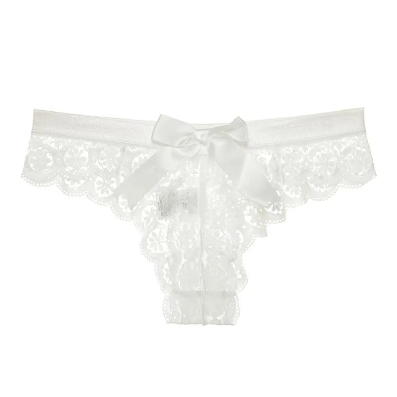 Flirty Bowtie Lace Panties White