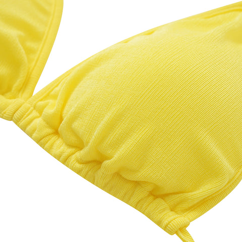 3-piece trinity set yellow top for women