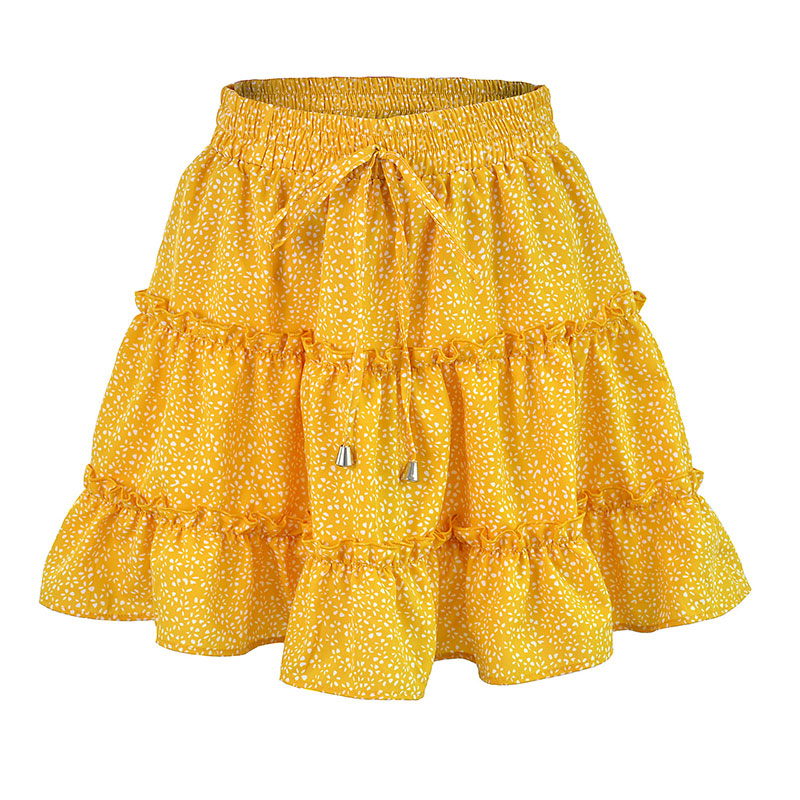 yellow mini skirt for women