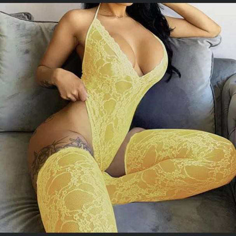 Lace Bodysuit w/ Matching Stockings
