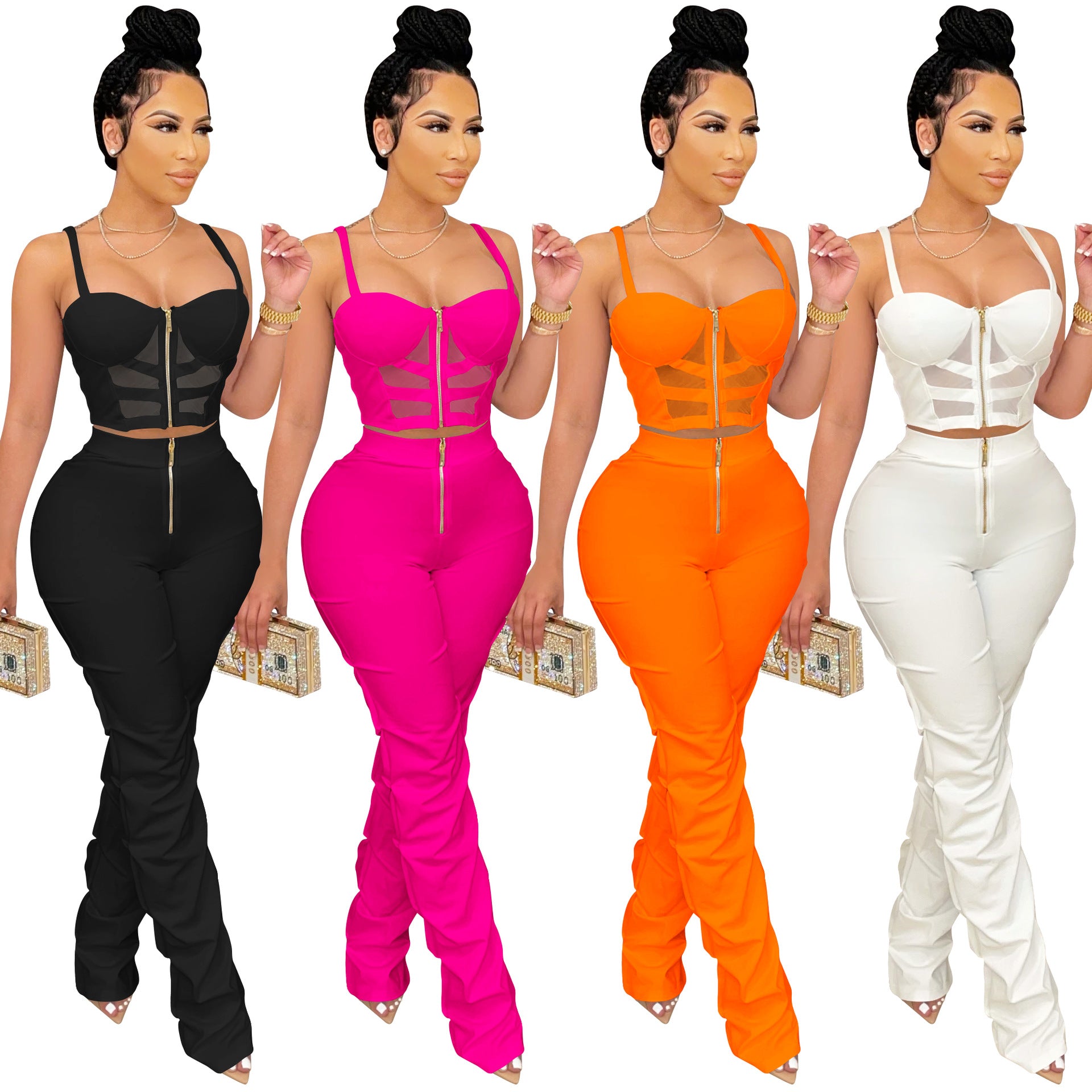 Women crop top set
