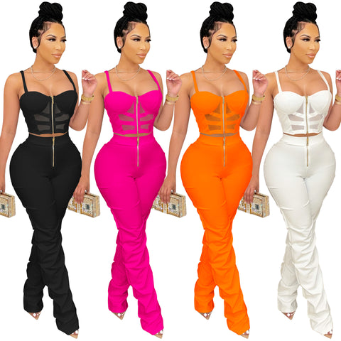 Women crop top set