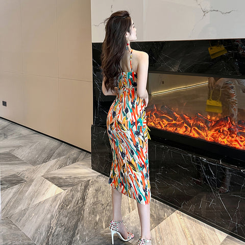 Satin Pleated Going Out Dress