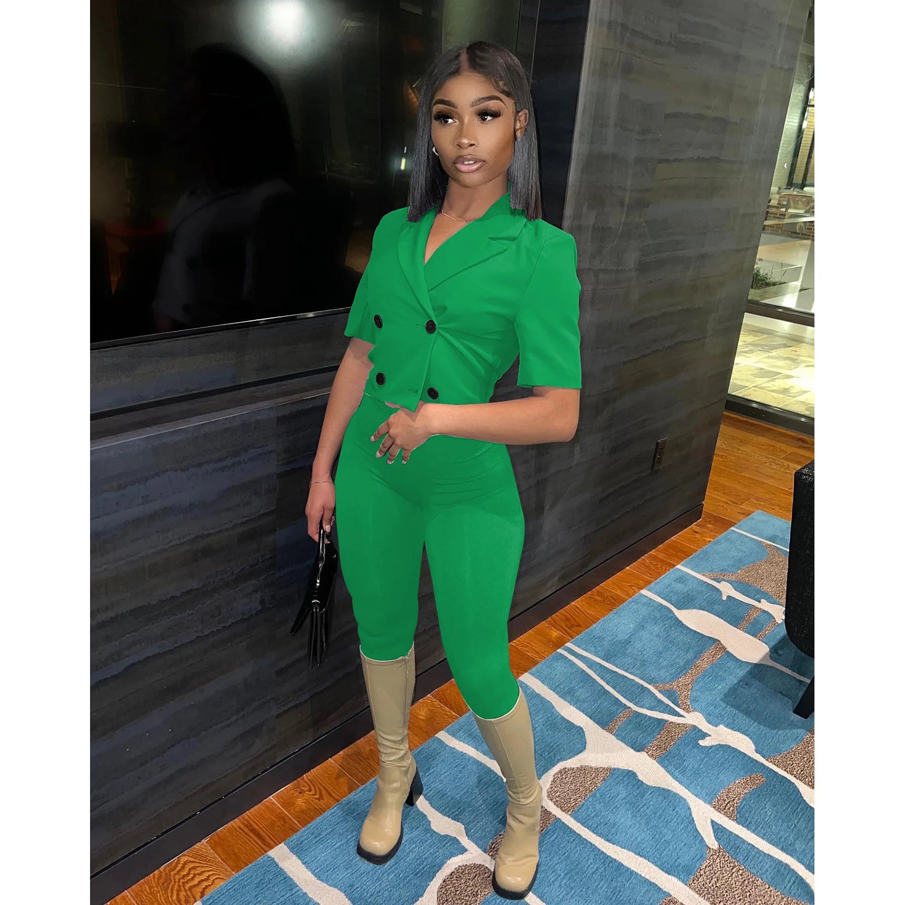 Women Across The Track Pants Set Green